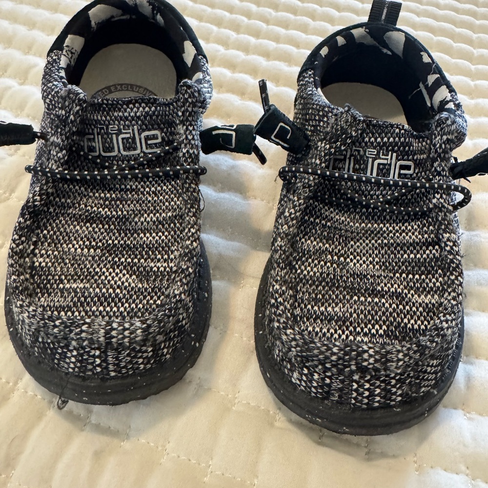 Hey Dude Kids' Black and White Sneakers